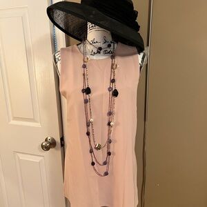 THEORY Parieom Crepe Crisscross-back Top In Blush - L